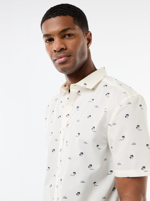 Chemise à manches courtes ouverture boutonnée - Kiabi