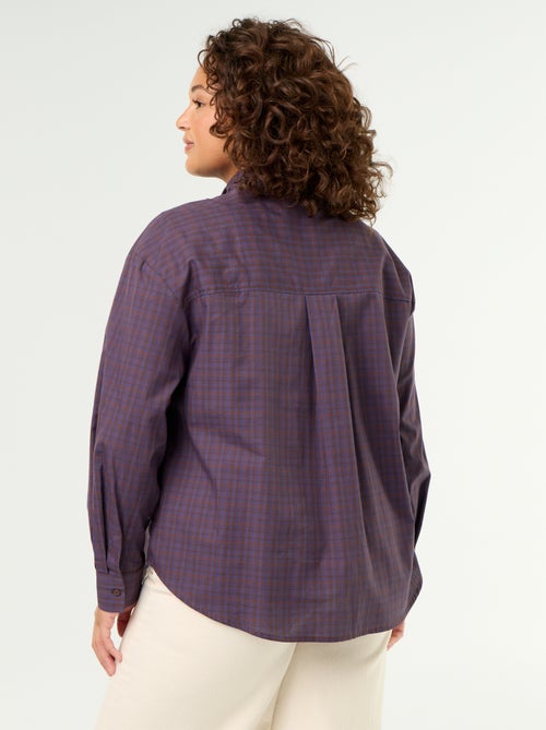 Chemise à manches longues et col lavallière - Kiabi