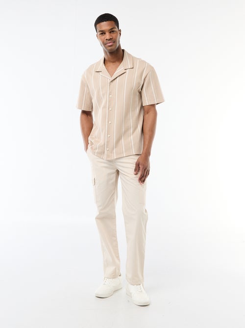 Chemise à rayures à manches courtes - Kiabi