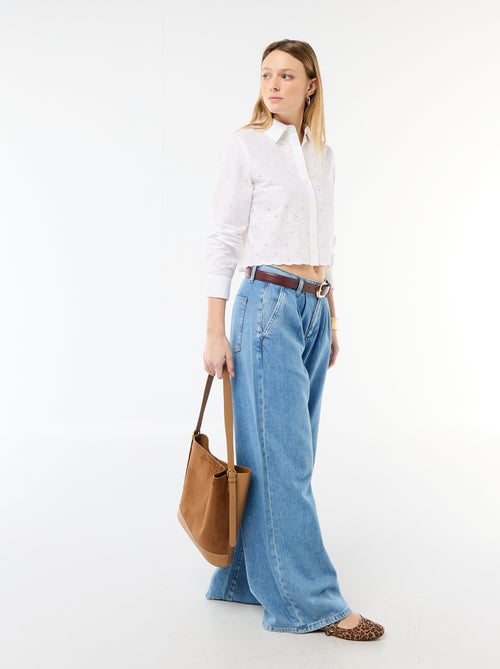 Chemise avec broderies all over - Kiabi