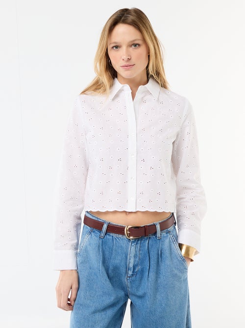 Chemise avec broderies all over - Kiabi