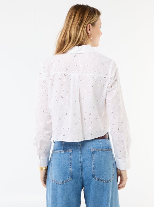 Chemise avec broderies all over - Kiabi