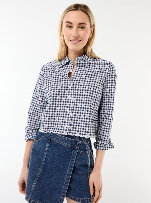 Chemise avec broderies all over - Kiabi