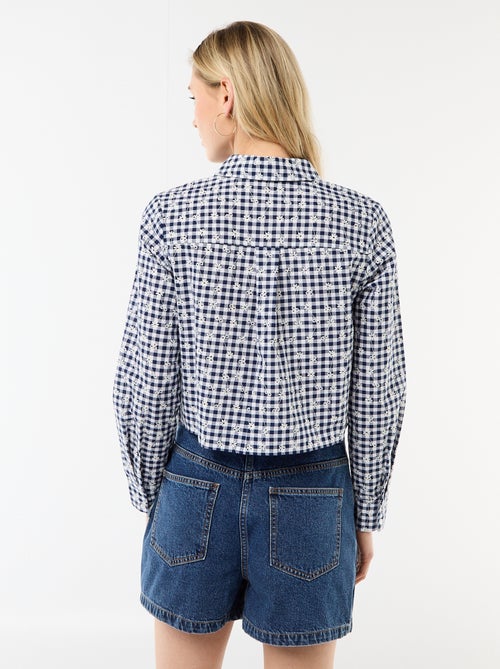 Chemise avec broderies all over - Kiabi