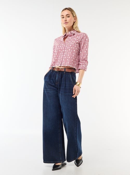 Chemise avec broderies all over - Kiabi