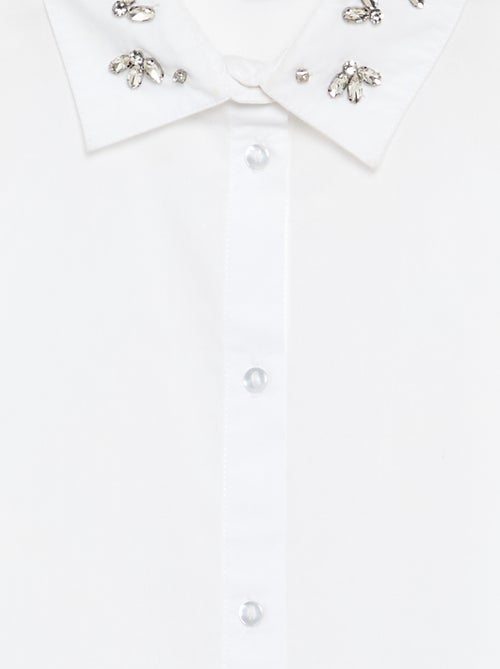 Chemise avec faux bijoux sur le col - Kiabi