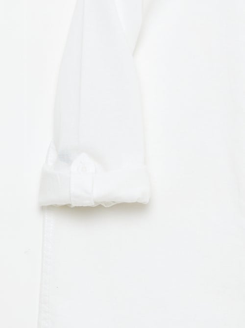 Chemise avec poche et manches retroussables - Kiabi