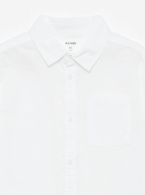 Chemise avec poche et manches retroussables - Kiabi