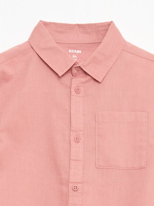 Chemise avec poche et manches retroussables - Kiabi