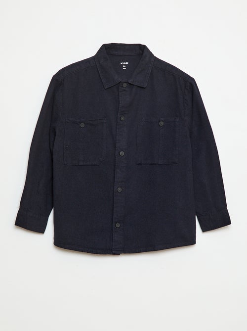 Chemise boutonnée en flanelle - Kiabi