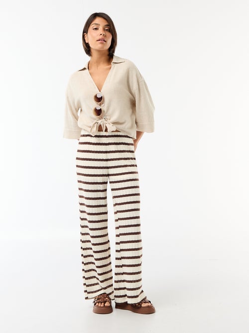 Chemise courte oversize nouée - Kiabi