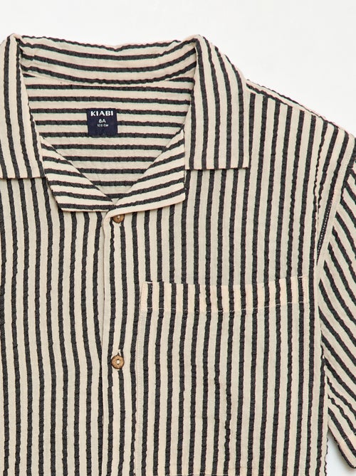 Chemise crêpée à manches courtes - Kiabi