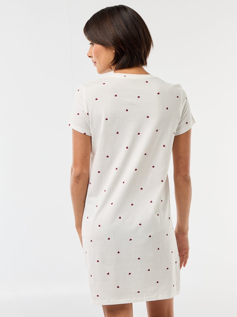 Chemise de nuit Blanc - Kiabi