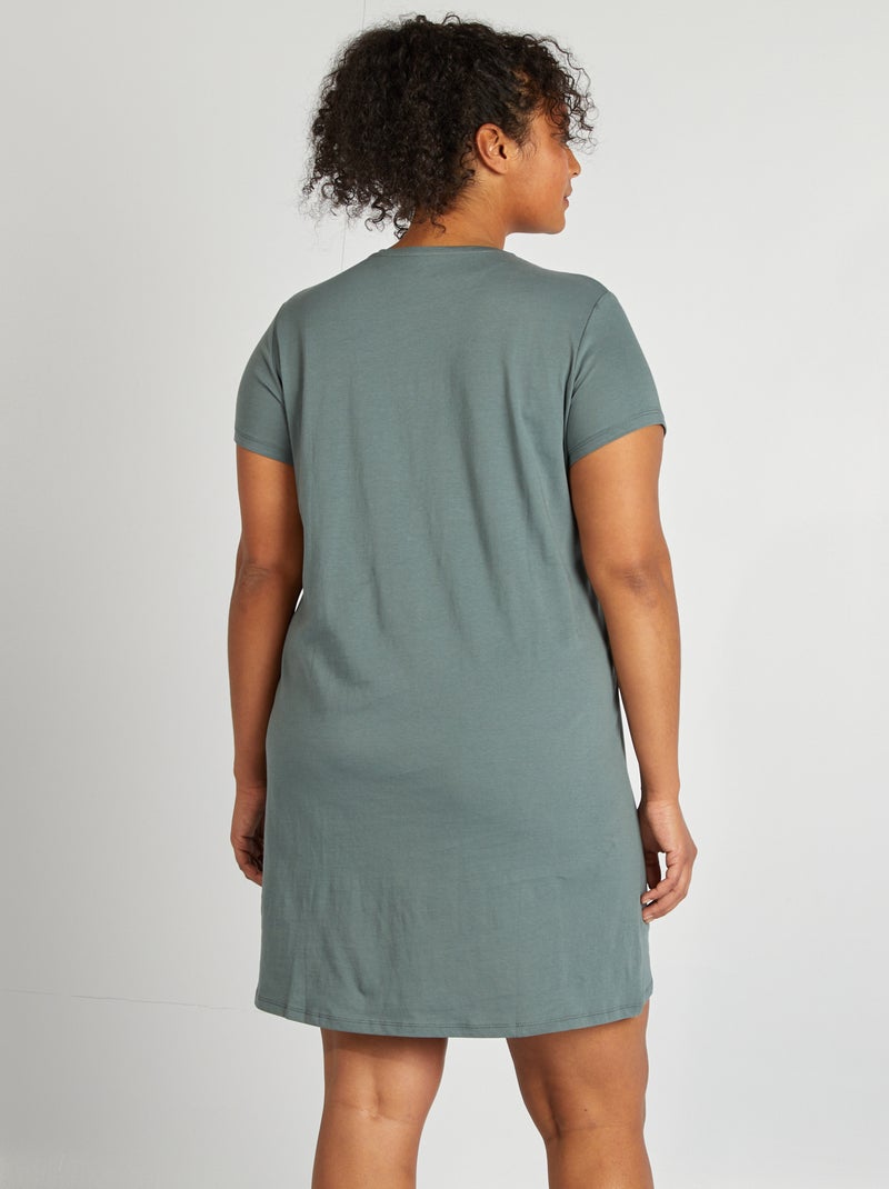 Chemise de nuit en jersey Vert - Kiabi