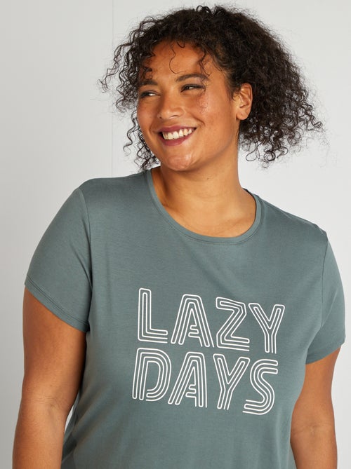 Chemise de nuit en jersey - Kiabi