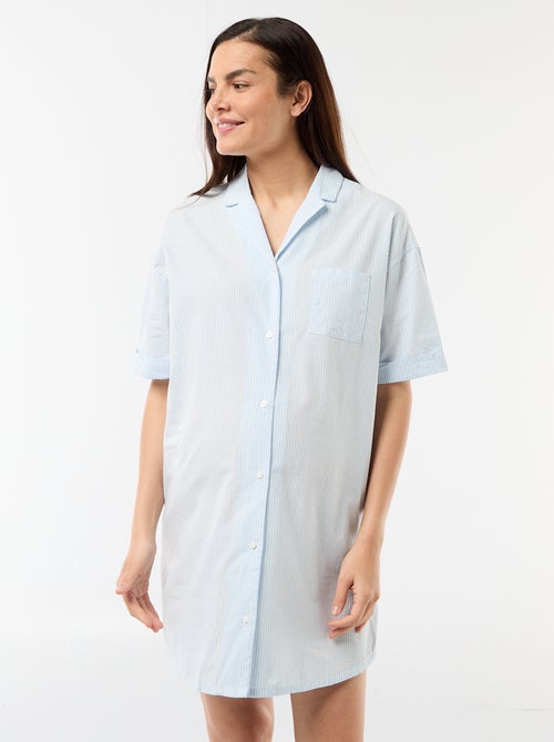 Chemise de nuit maternité boutonnée - Kiabi