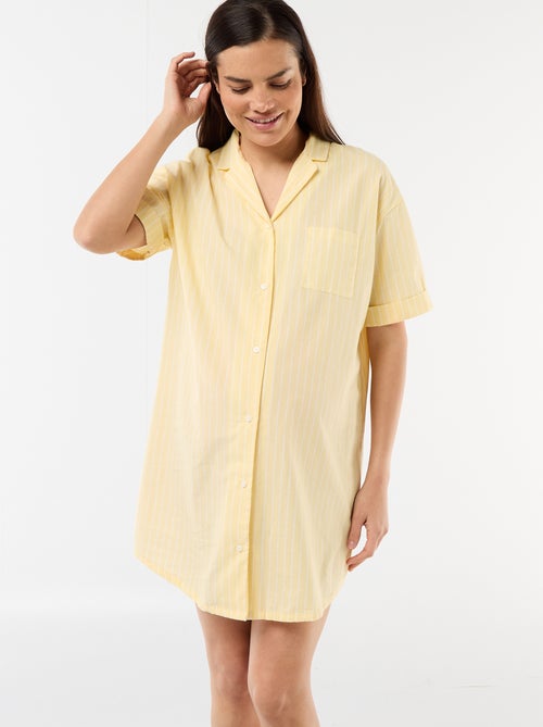 Chemise de nuit maternité boutonnée - Kiabi