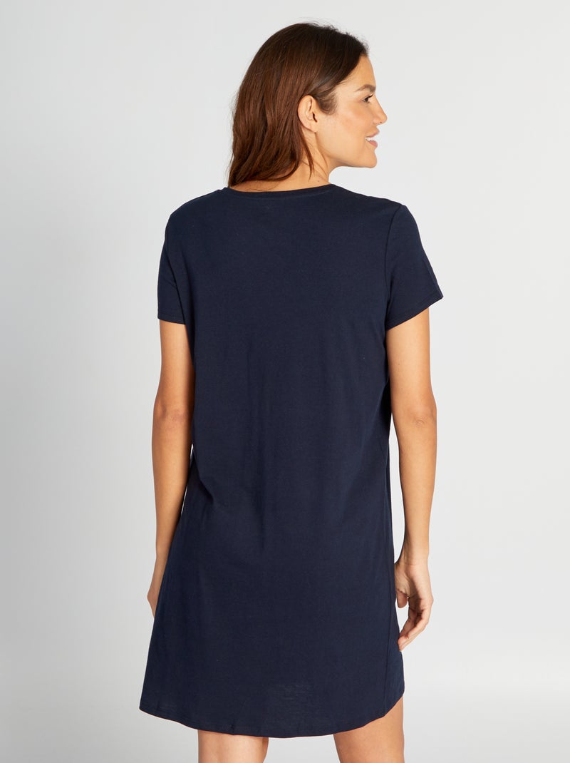 Chemise de nuit Navy - Kiabi