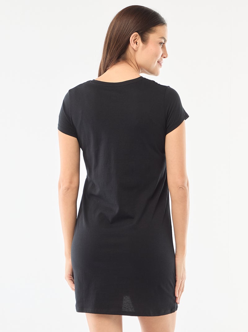 Chemise de nuit Noir - Kiabi