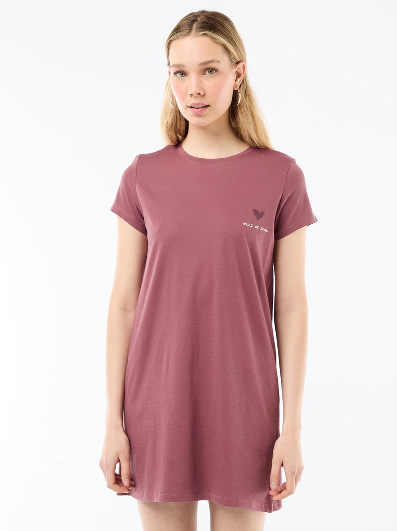 Chemise de nuit Rose - Kiabi