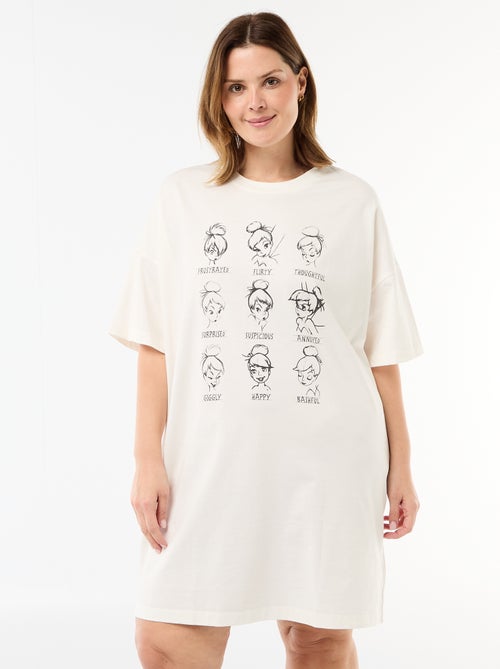Chemise de nuit tee-shirt 'La Fée Clochette' - Kiabi