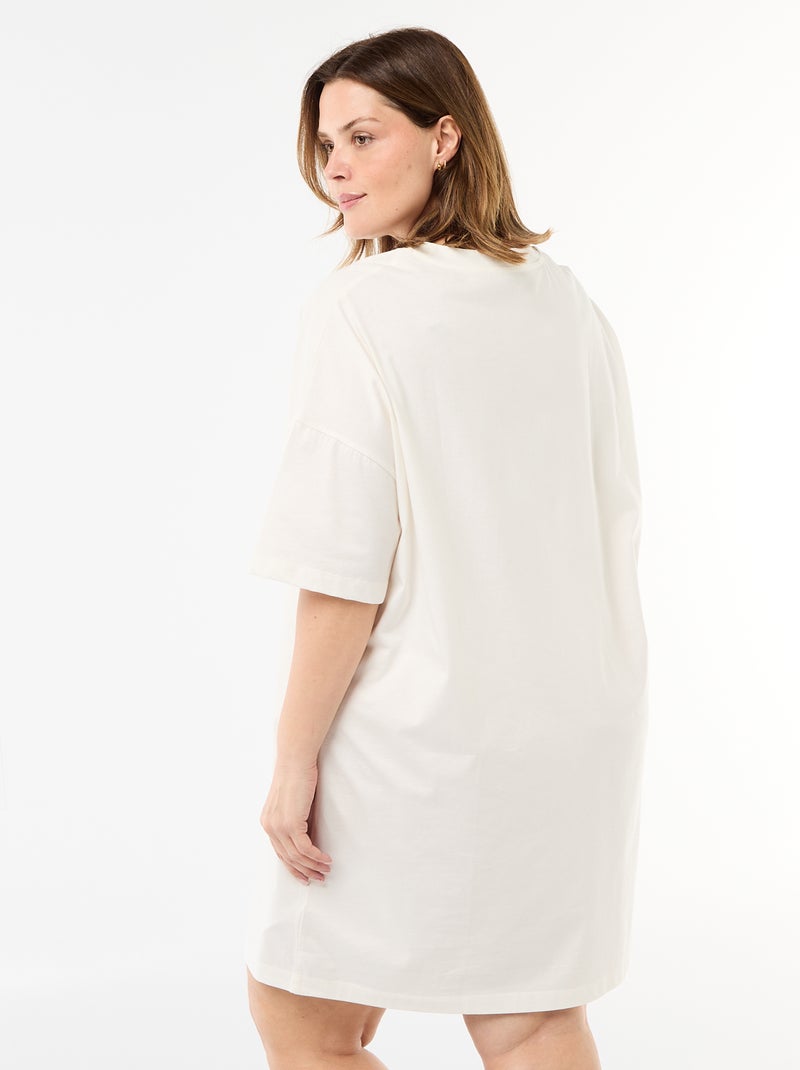 Chemise de nuit tee-shirt 'La Fée Clochette' Blanc - Kiabi