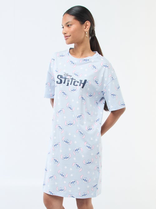 Chemise de nuit tee-shirt 'Stitch' - Kiabi