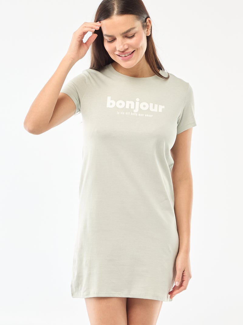 Chemise de nuit Vert - Kiabi