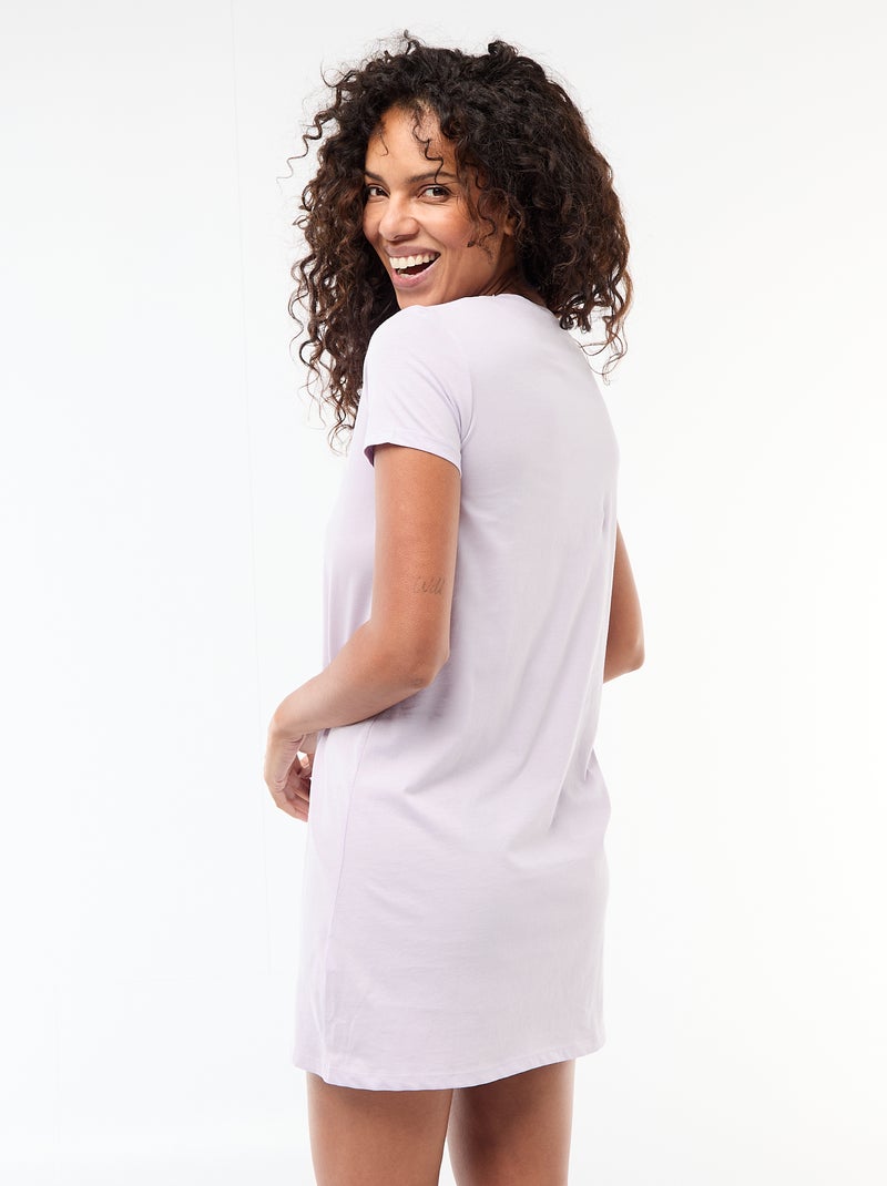 Chemise de nuit Violet - Kiabi