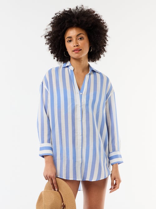 Chemise de plage fluide imprimée - Kiabi