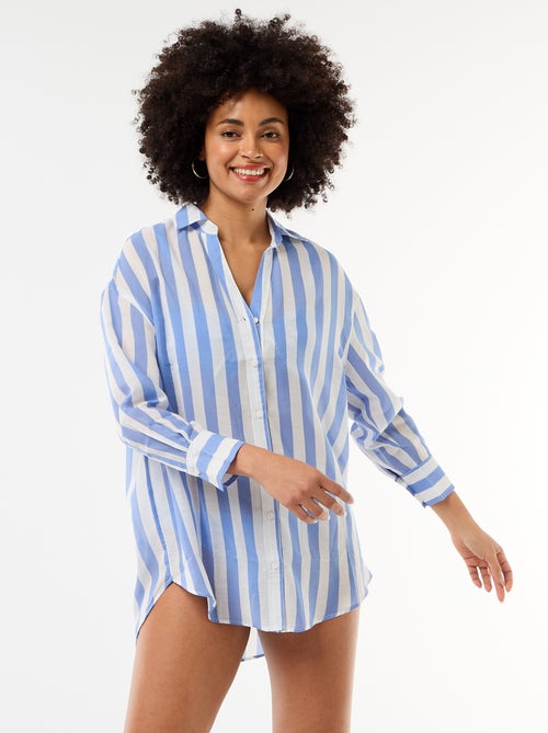 Chemise de plage fluide imprimée - Kiabi