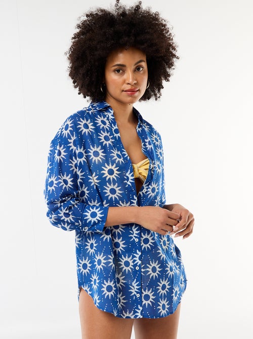 Chemise de plage fluide imprimée - Kiabi