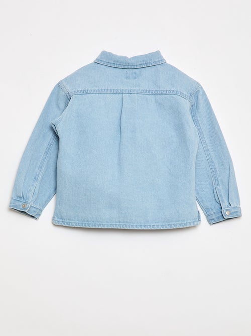 Chemise denim regular fit en coton - Kiabi Chemise denim regular fit en coton - Kiabi