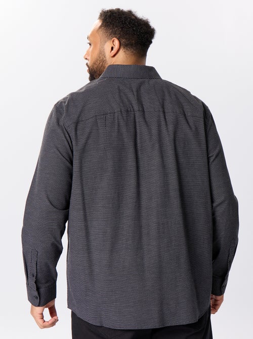 Chemise dobby à motif - Kiabi