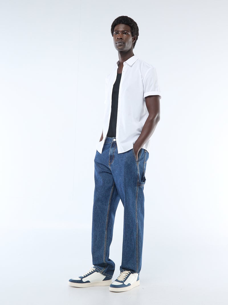 Chemise droite à manches courtes Blanc - Kiabi