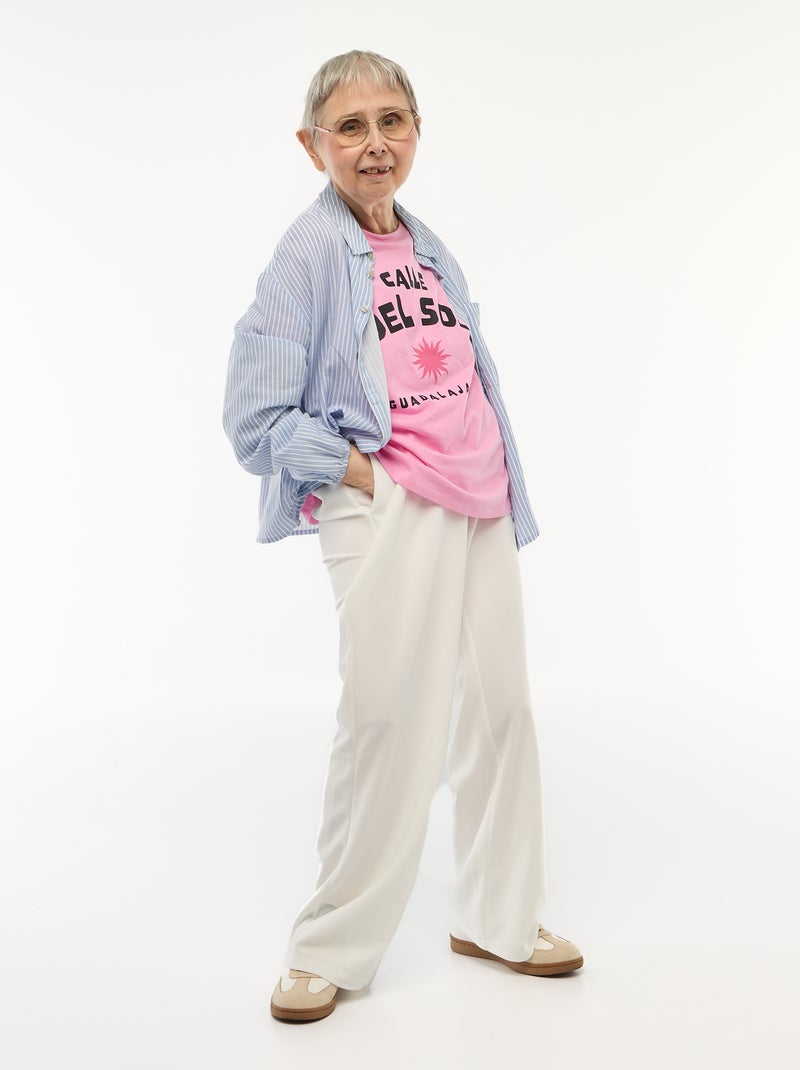 Chemise droite à rayures - So Easy Bleu - Kiabi