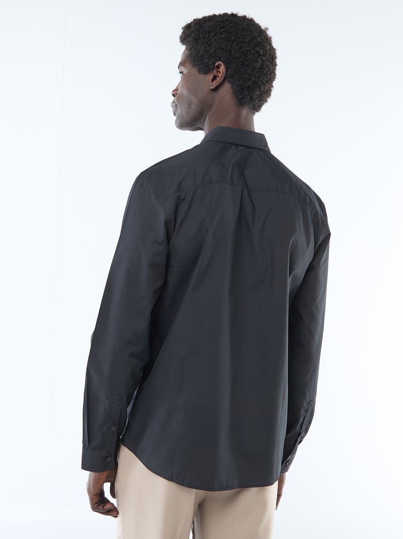 Chemise droite Noir - Kiabi