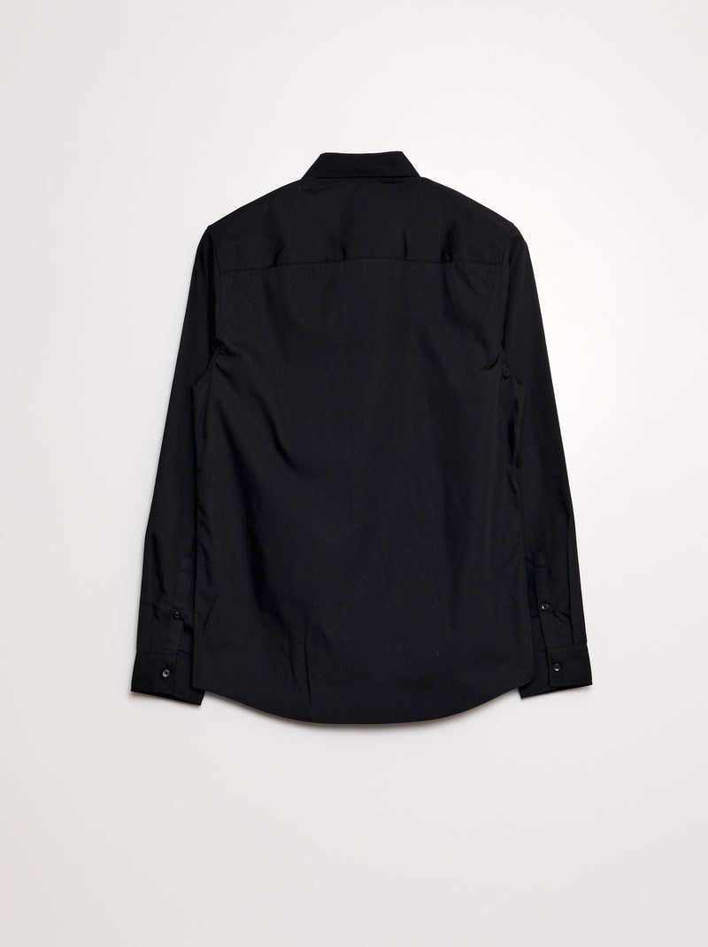 Chemise droite Noir - Kiabi