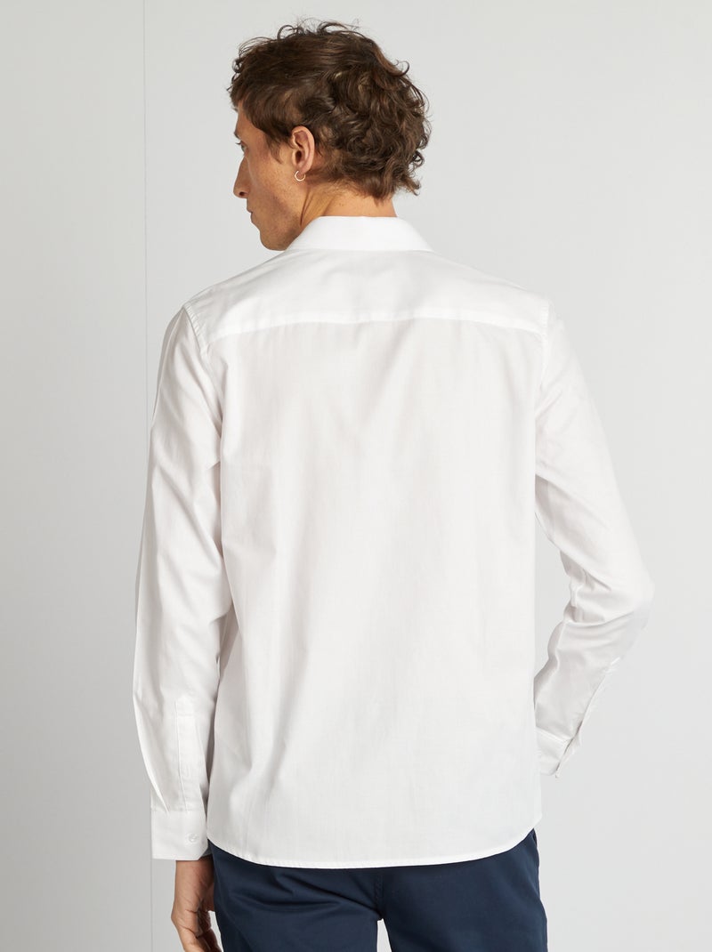 Chemise droite unie Blanc - Kiabi