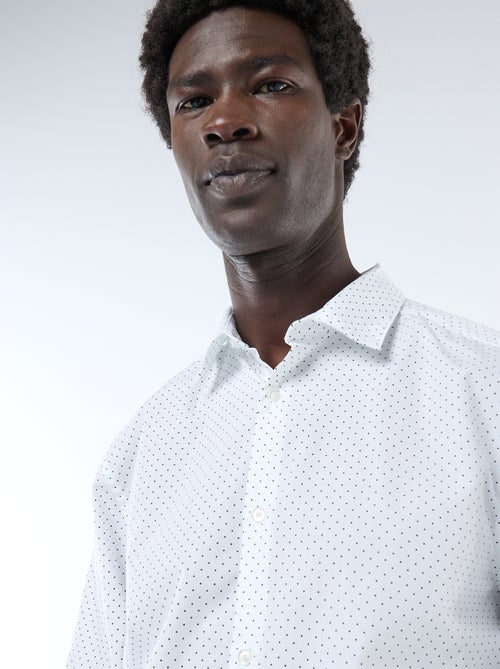 Chemise droite/regular à pois - Kiabi