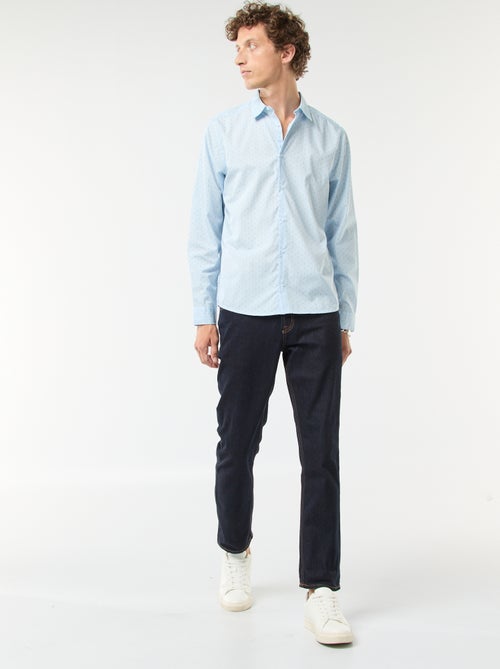 Chemise droite/regular à pois - Kiabi