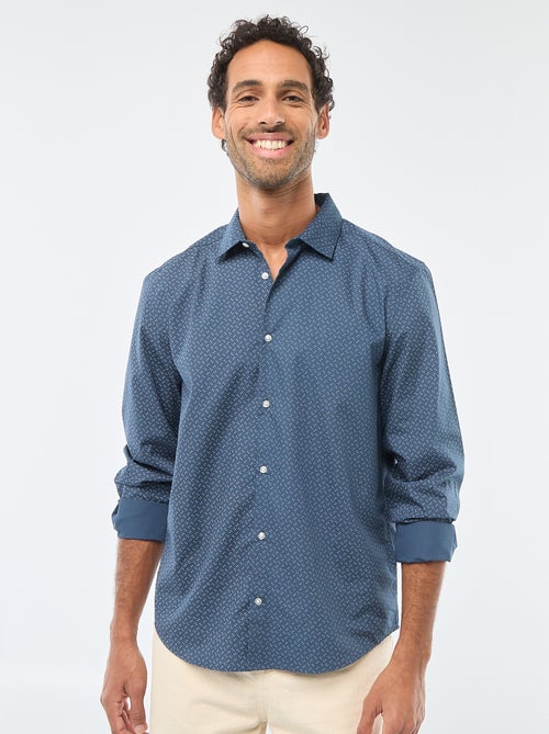 Chemise droite/regular à pois - Kiabi