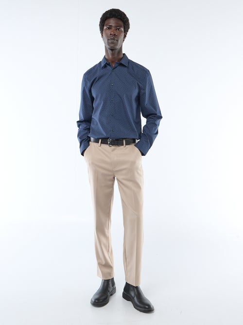 Chemise droite/regular à pois - Kiabi