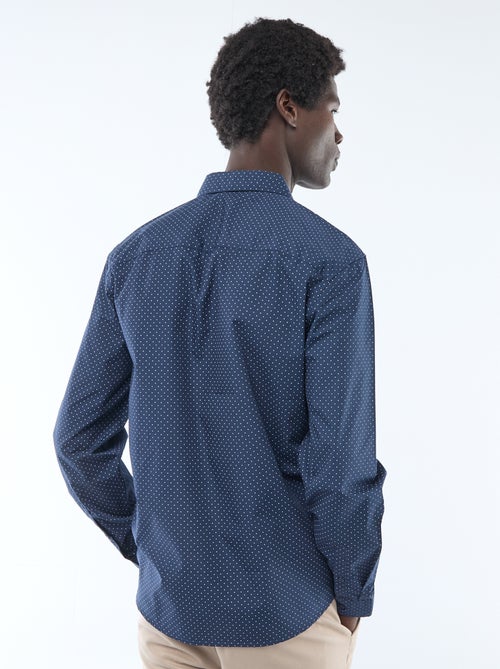 Chemise droite/regular à pois - Kiabi