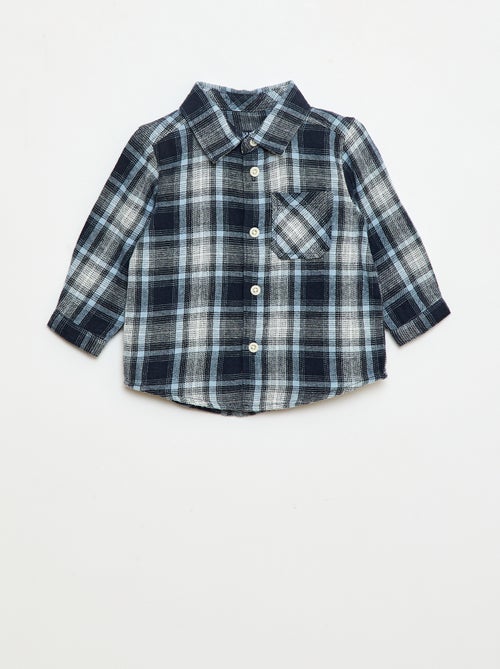 Chemise en flanelle à carreaux - Kiabi