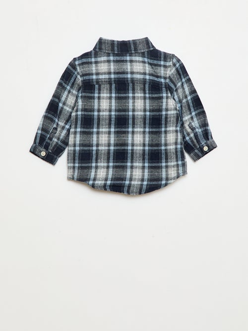 Chemise en flanelle à carreaux - Kiabi