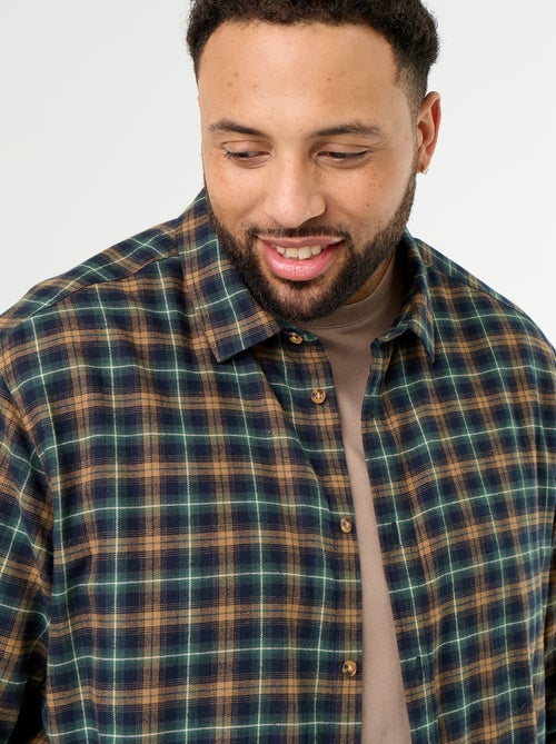 Chemise en flanelle à motif - Kiabi