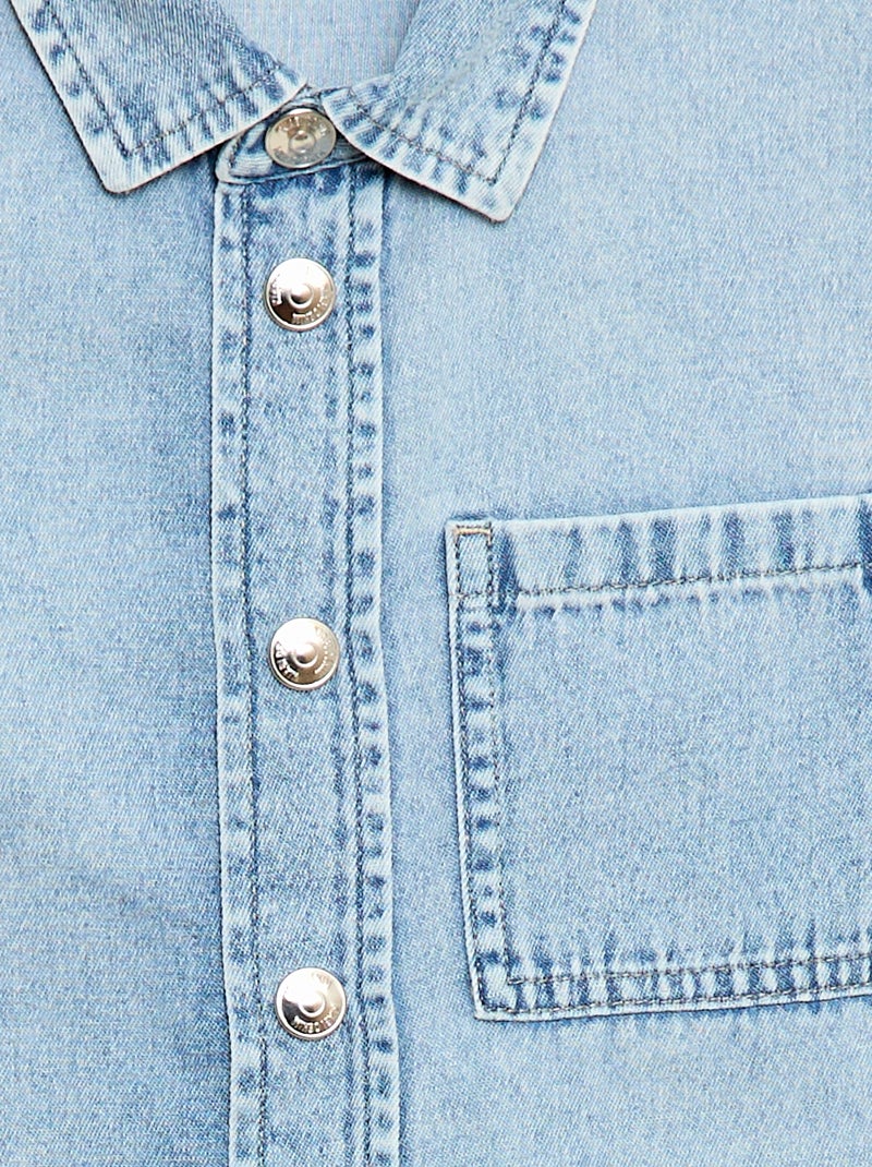 Chemise en jean Gris - Kiabi