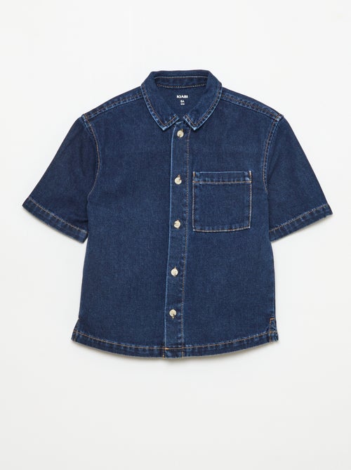 Chemise en jean manches courtes - Kiabi