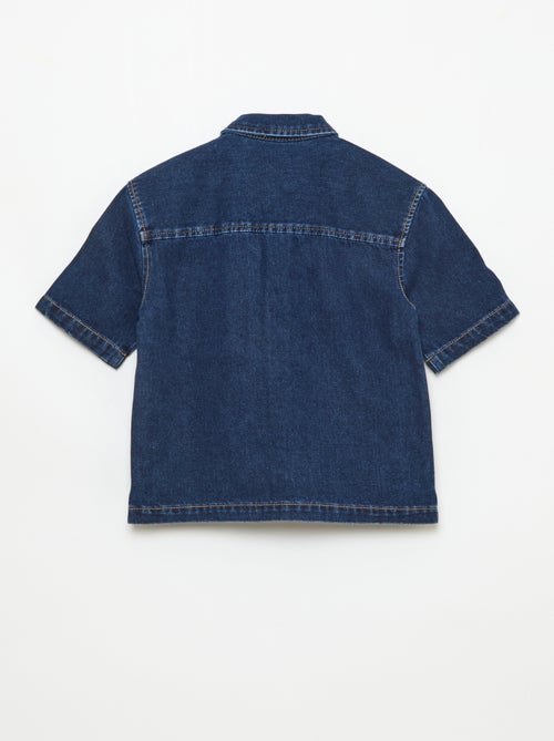 Chemise en jean manches courtes - Kiabi